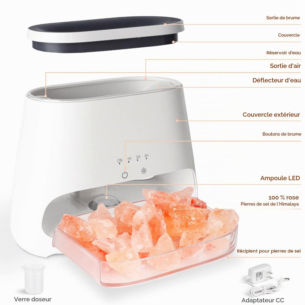 Diffuseur d'Huiles Essentielles Effet Flamme 150ml – 3 Minuteries & LED