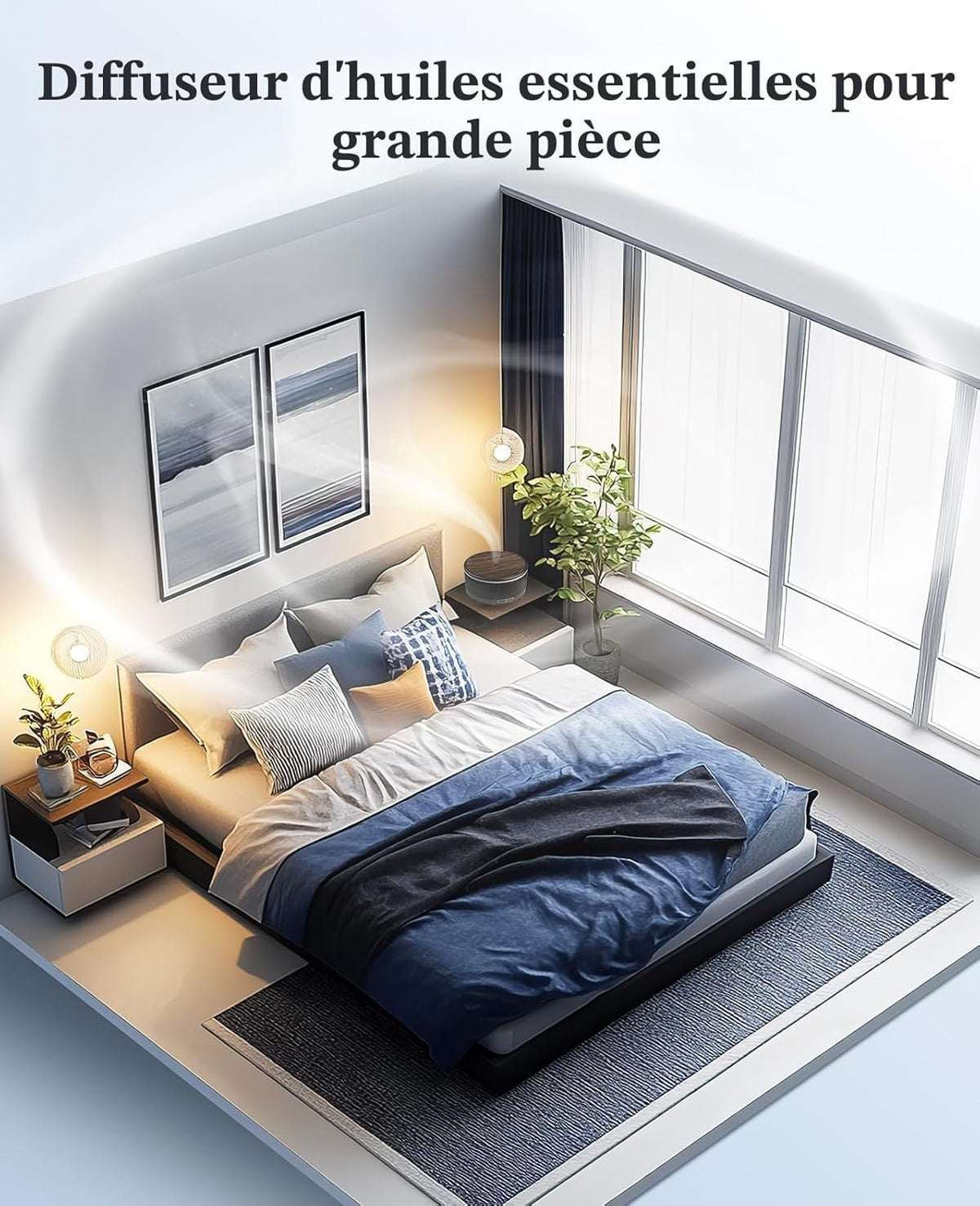 Diffuseur d'Arômes & Huiles Essentielles 500ml – Grande Capacité