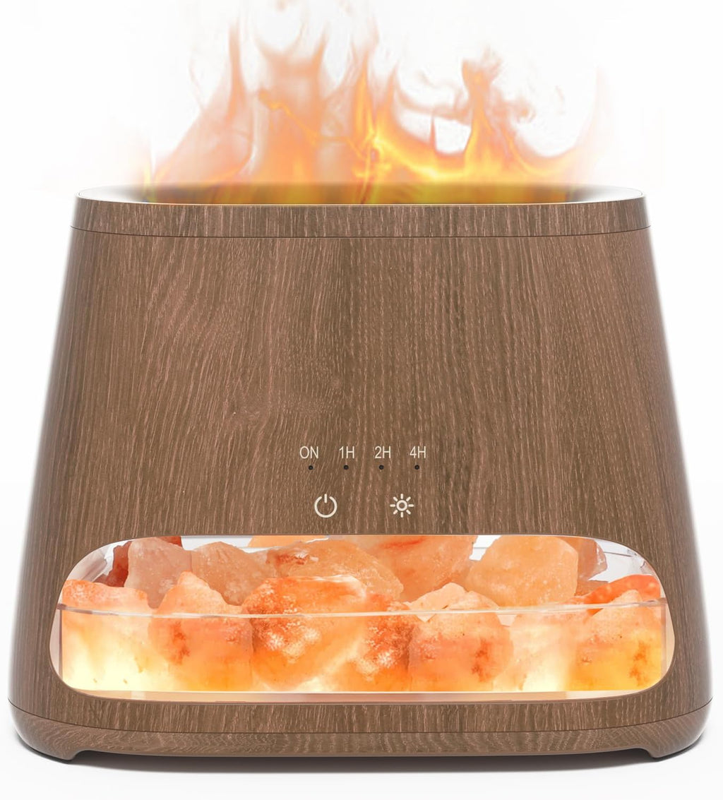 Diffuseur d'Huiles Essentielles Effet Flamme 150ml – 3 Minuteries & LED