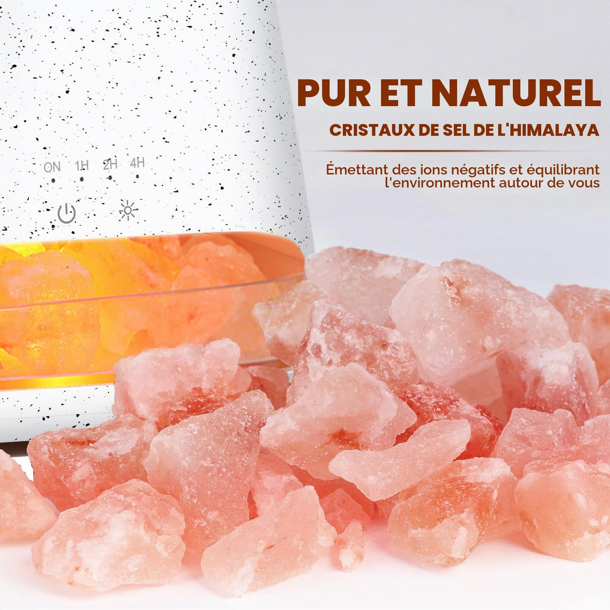Diffuseur d'Huiles Essentielles Effet Flamme 150ml – 3 Minuteries & LED
