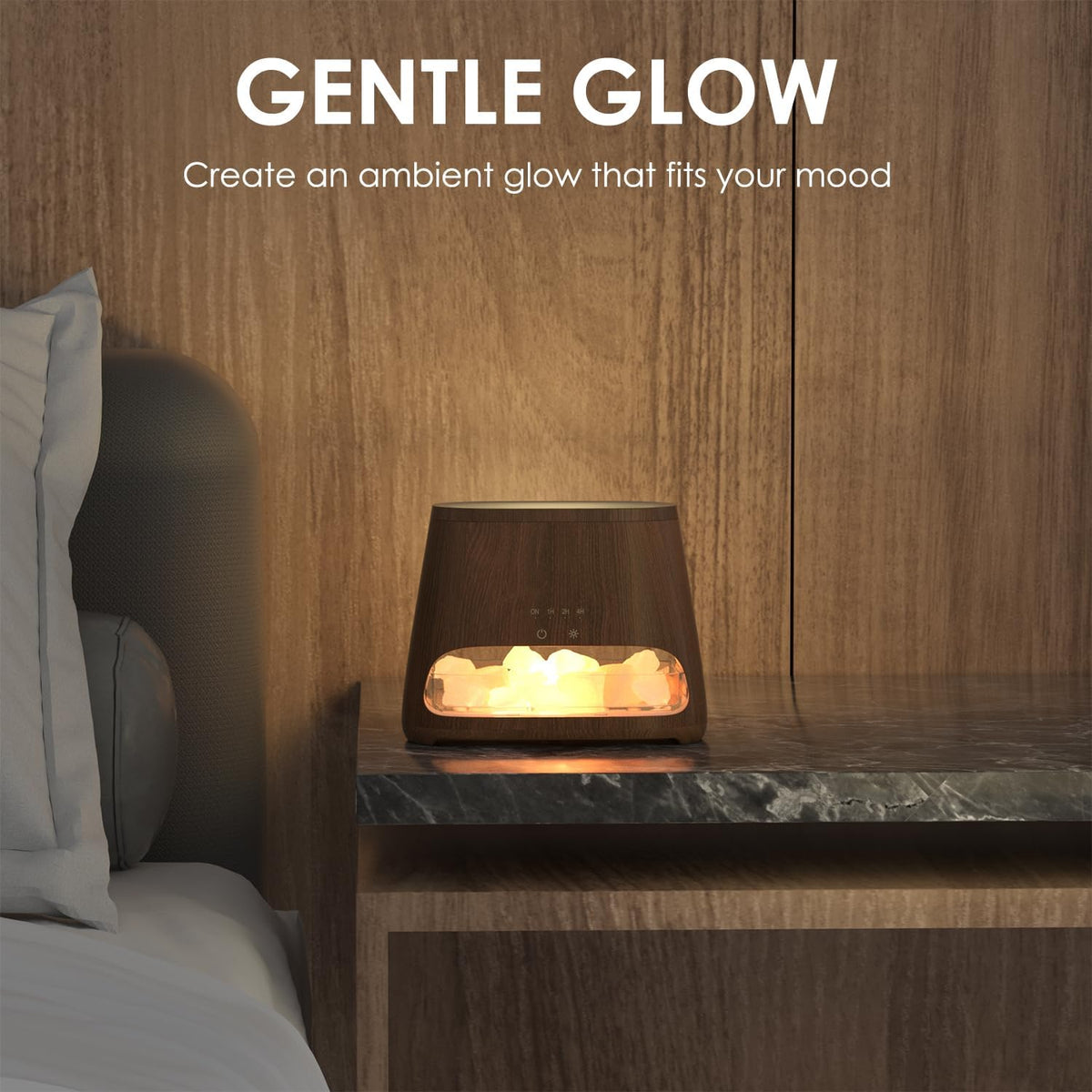 Diffuseur d'Huiles Essentielles Effet Flamme 150ml – 3 Minuteries & LED