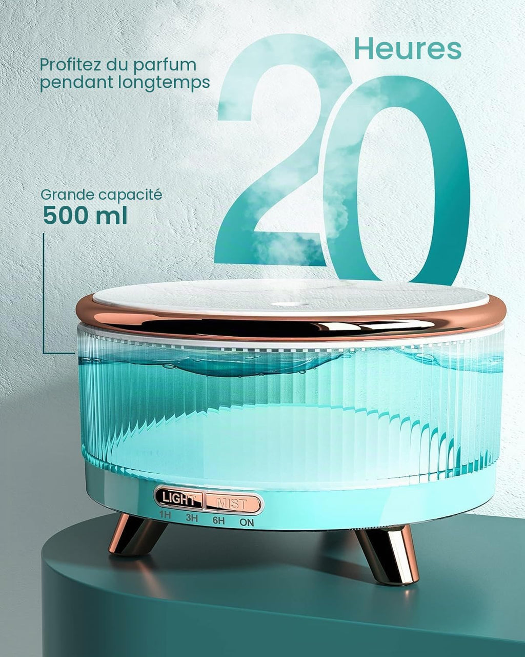 Diffuseur d'Arômes & Huiles Essentielles 500ml – Grande Capacité