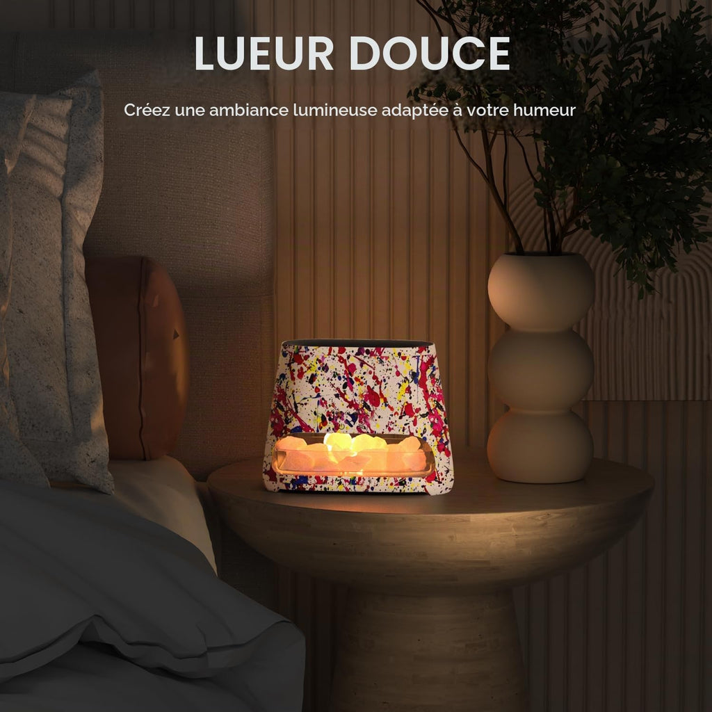 Diffuseur d'Huiles Essentielles Effet Flamme 150ml – 3 Minuteries & LED
