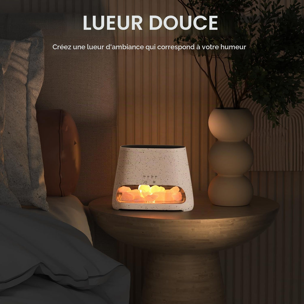 Diffuseur d'Huiles Essentielles Effet Flamme 150ml – 3 Minuteries & LED