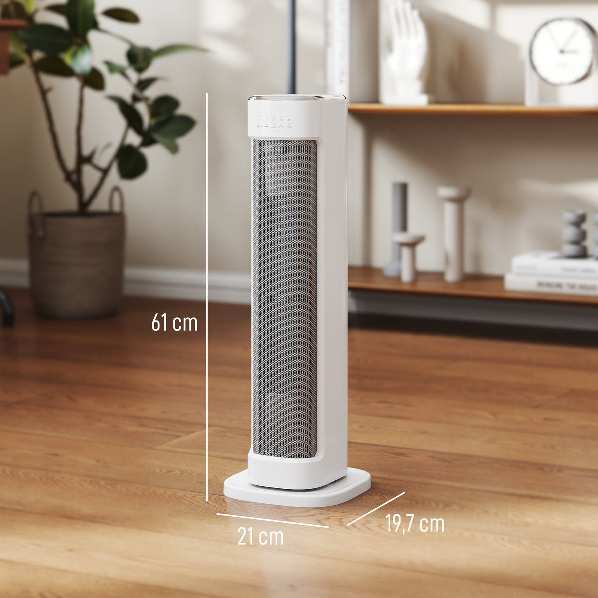 Radiateur Céramique Design – 2000W, Thermostat & Minuterie