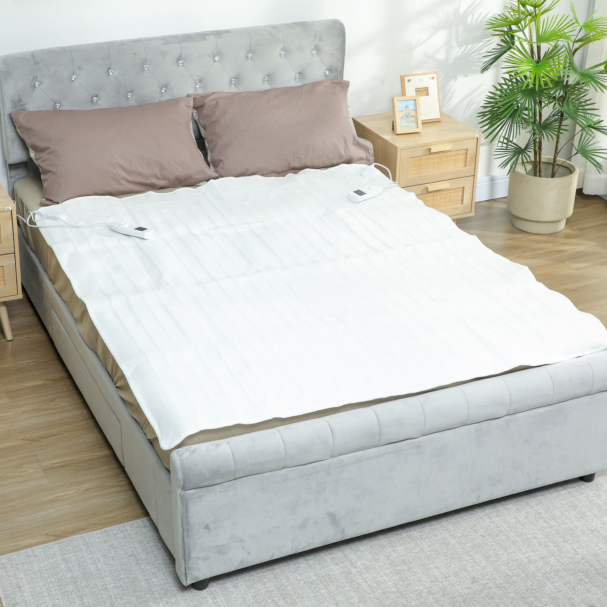 Couverture Chauffante Électrique – Plaid Chauffant 160x140cm, 5 Niveaux, Minuterie 10H