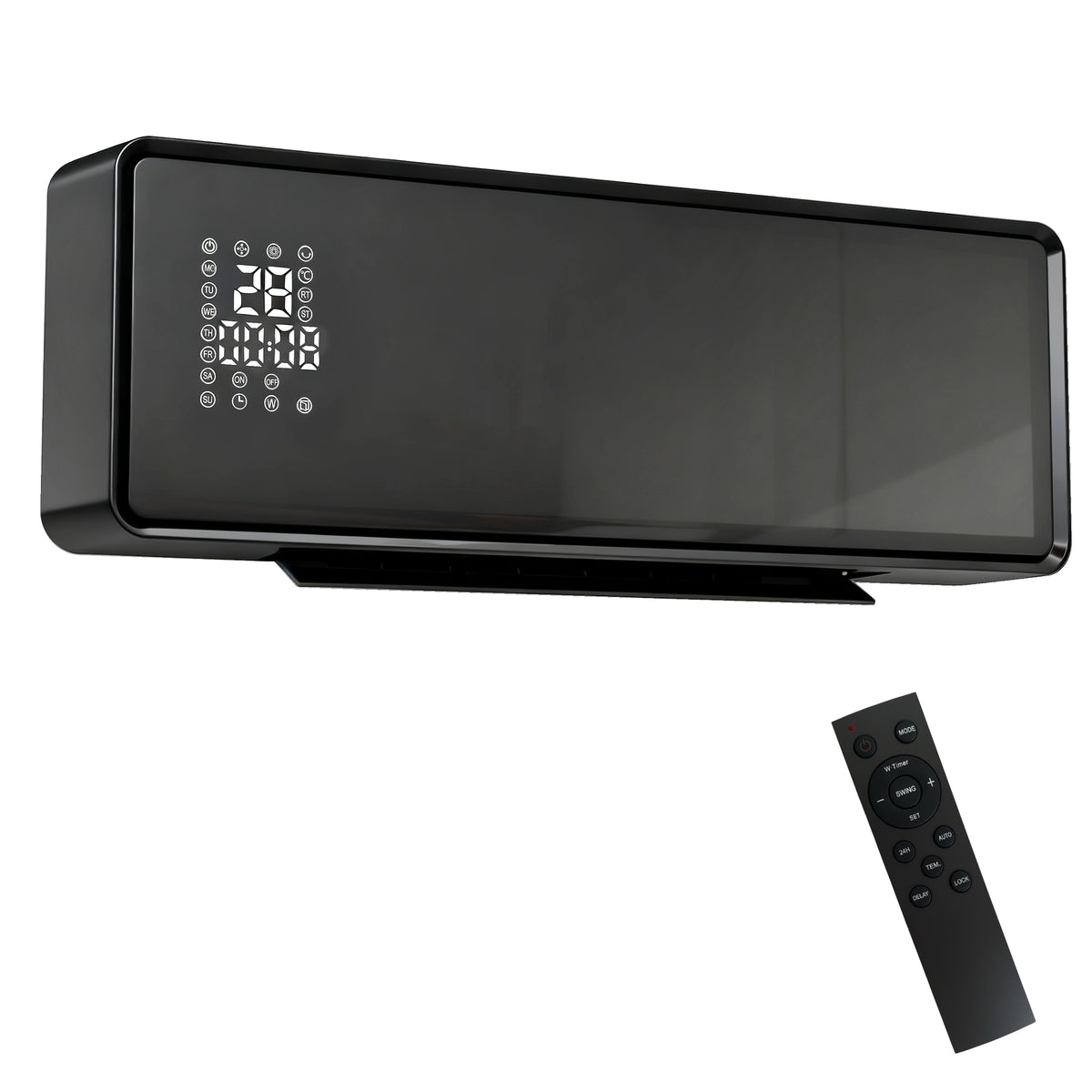 Chauffage Mural Céramique 2000W – Radiateur Électrique avec Thermostat et Minuterie
